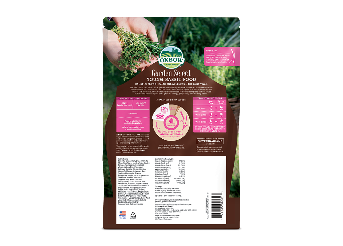 Oxbow young rabbit pellets online