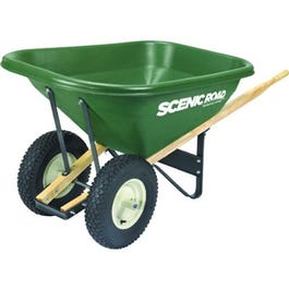 Wheelbarrow, 4-Ply Knobby Tires, Green, 8-Cu.-Ft.