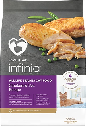 Exclusive® Infinia® All Life Stages Cat Food Chicken & Pea Recipe (15 lb)