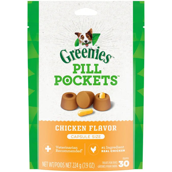 Greenies Chicken Flavored Capsule Pill Pockets Dog Treats