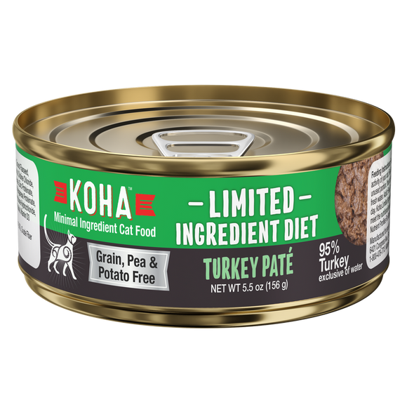 Koha Limited Ingredient Diet Turkey Pâté for Cats (5.5 oz cans - case of 24)