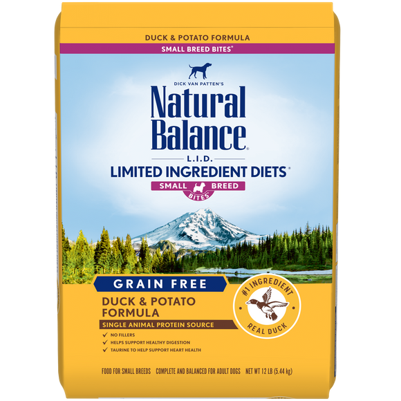 Natural Balance Limited Ingredient Diets Grain Free Duck & Potato Small Breed Bites® Dry Dog Formula (12-lb)