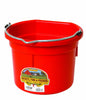 Little Giant 8 Quart Flat Back Plastic Bucket (Red)