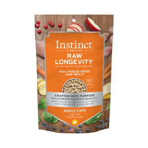 Instinct Raw Longevity 100% Freeze-Dried Raw Meals Cage-Free Chicken Recipe For Adult Cats
