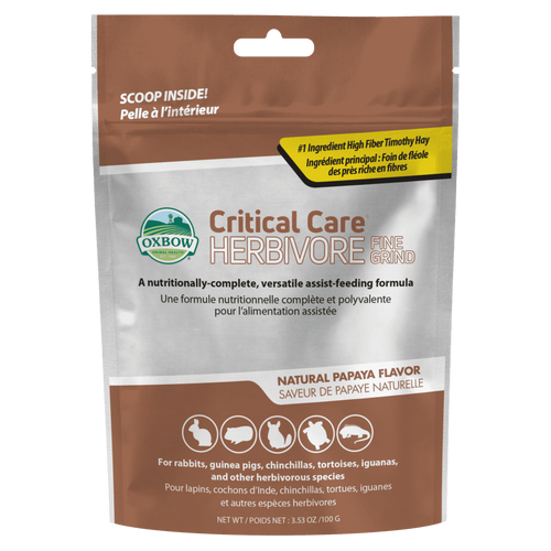 Oxbow Critical Care Herbivore Fine Grind Papaya