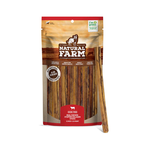 Natural Farm Stuffed Collagen Sticks Chicken Flavor for Dogs