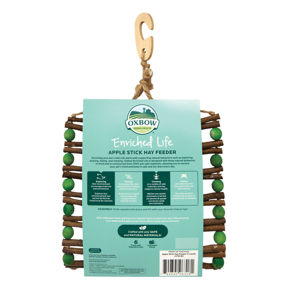 Oxbow Enriched Life - Apple Stick Hay Feeder