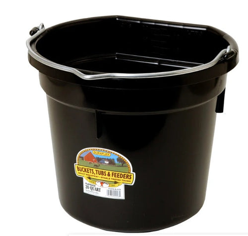Little Giant 8 Quart Flat Back Plastic Bucket