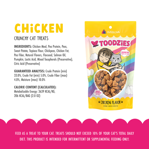 Weruva BFF Toodzies Chicken Flavor Crunchy Cat Treats