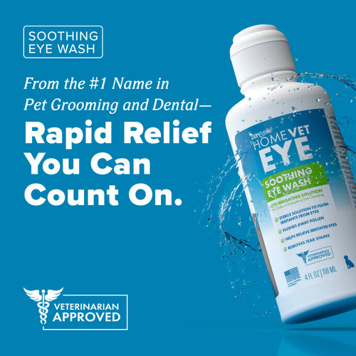 TropiClean HomeVet Soothing Eye Wash for Dogs & Cats