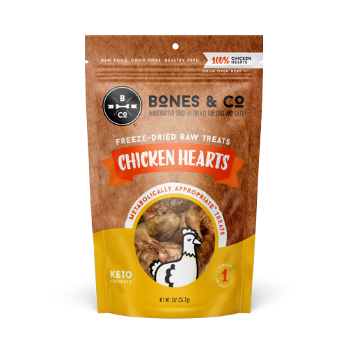 Bones & Co. Freeze-Dried Treats Chicken Hearts Dog Treats