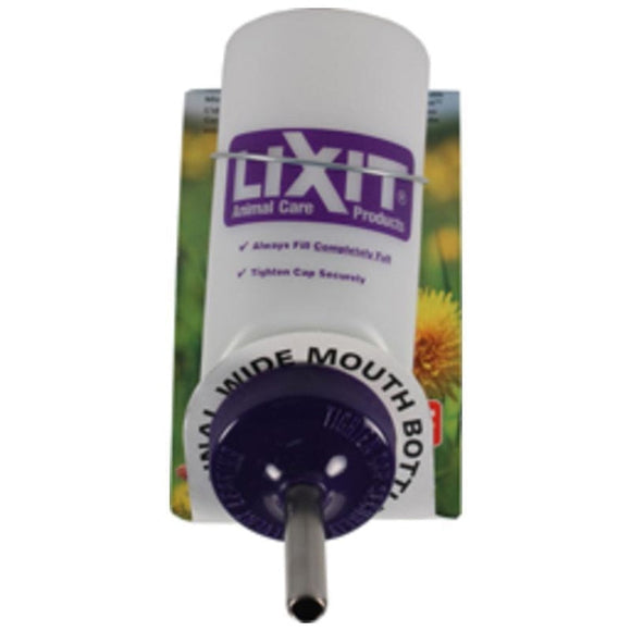 LIXIT HAMSTER WIDE MOUTH WATER BOTTLE (8 OZ, OPAQUE/PURPLE)
