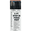 BLACK STEP-IN FENCE POST (48 INCH, Black)