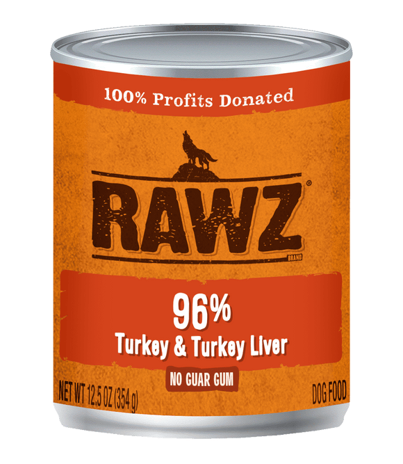 RAWZ® 96% Turkey & Turkey Liver Dog Food (12.5 Oz)