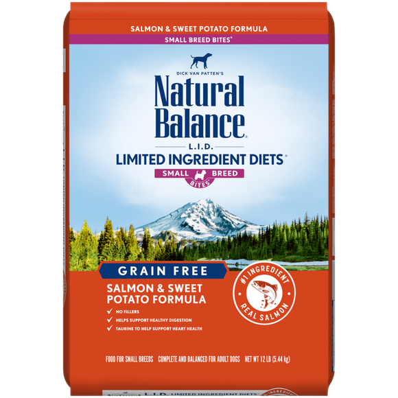 Natural Balance L.I.D. Limited Ingredient Diets® Grain Free Salmon & Sweet Potato Small Breed Bites® Dry Dog Formula (12 Lb)