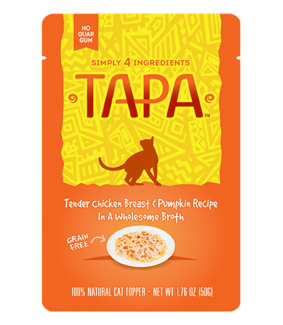 Rawz Tapa Tender Chicken Breast & Pumpkin Wet Cat Food Recipe In Wholesome Broth (1.76 oz. Pouches)