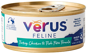 VēRUS Feline Turkey, Chicken, Fish Pate Formula (5.5-oz, 24 Pack ...