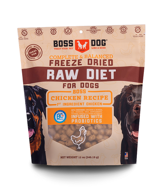 Boss Dog® Brand Freeze Dried Raw Diet Chicken Recipe for Dog (12-oz)