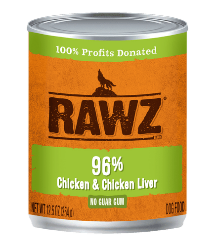 Rawz 96% Chicken & Chicken Liver Dog Food