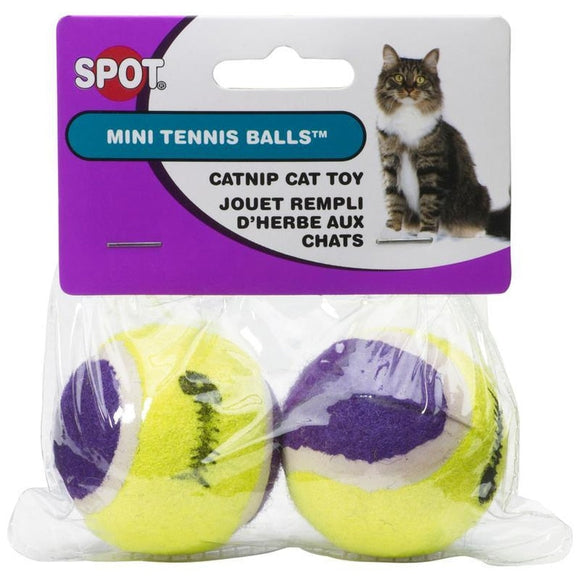 SPOT MINI TENNIS BALLS BELL & CATNIP (2 IN- 2PK)